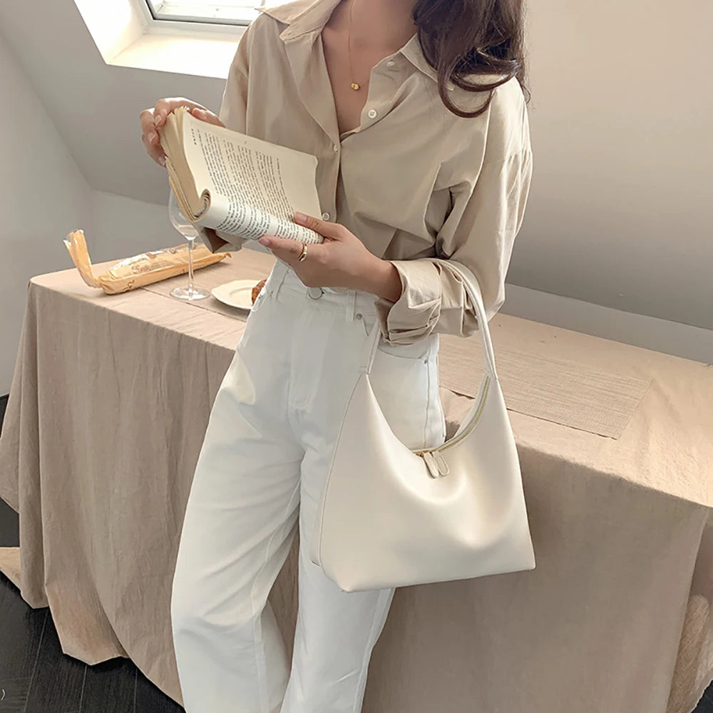 One Shoulder Bags For Women PU Leather Hobos High Large Capacity Female