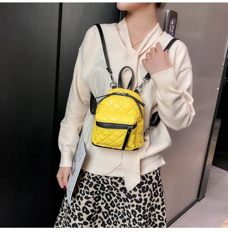 One-shoulder Messenger Bag Women's Autumn Retro Double-shoulder Diamond-shaped