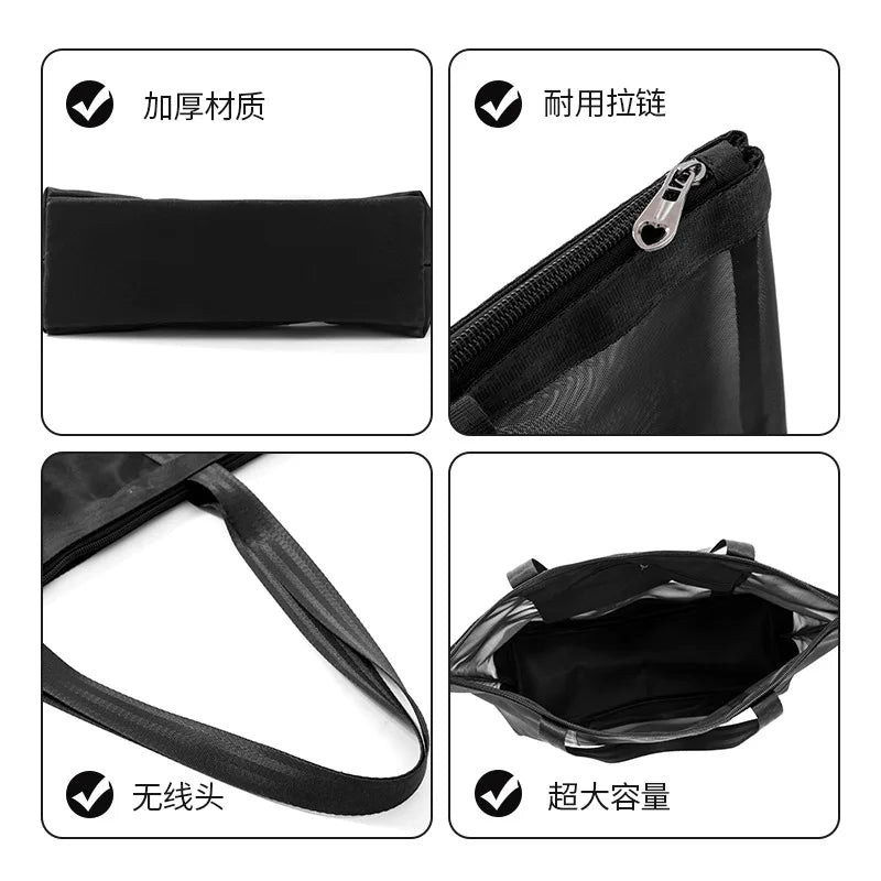 Large Capacity Mesh Beach Bag Portable Mommy Bag
