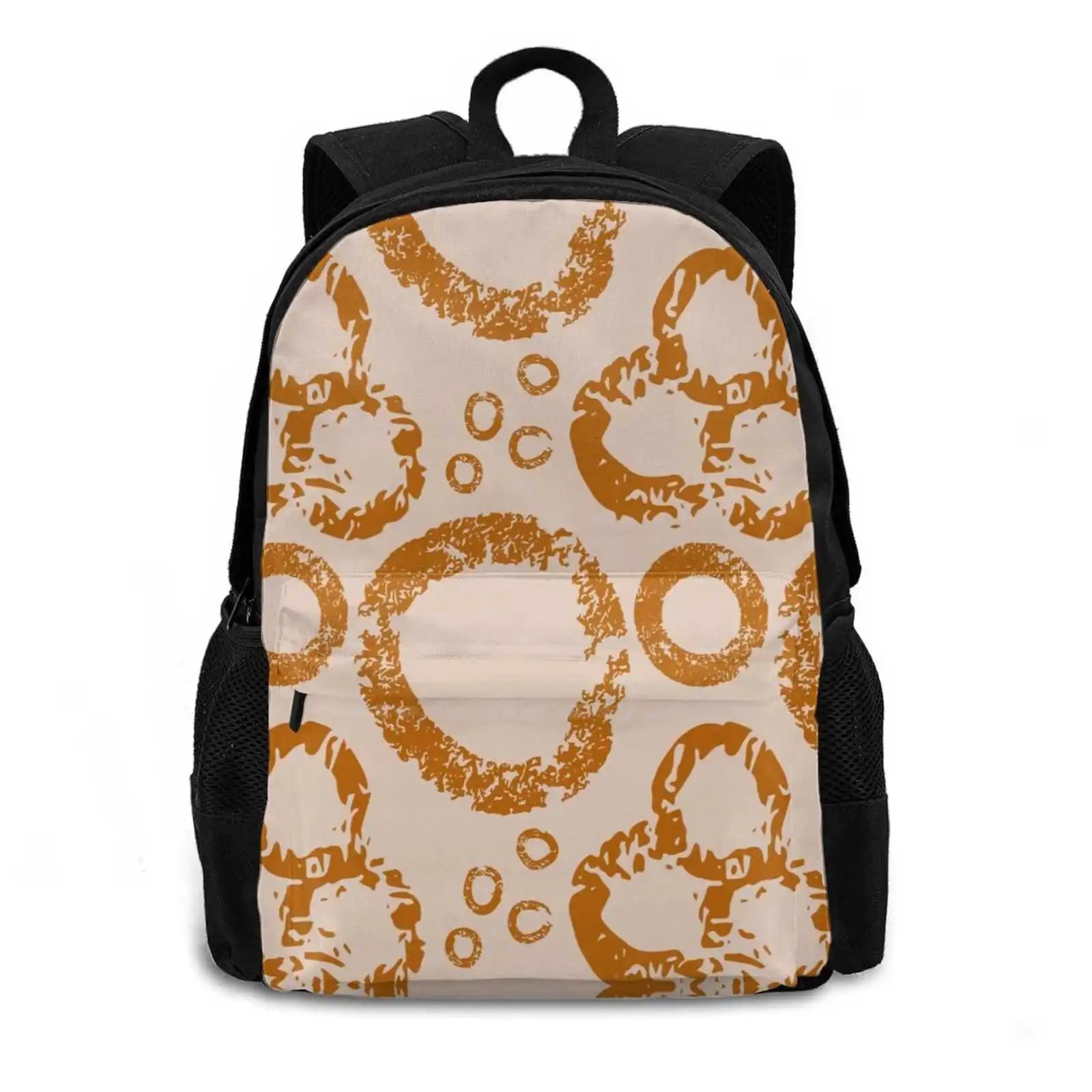 Orange Bubbles In Peach Teen College Student Backpack