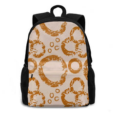 Orange Bubbles In Peach Teen College Student Backpack