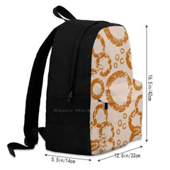 Orange Bubbles In Peach Teen College Student Backpack