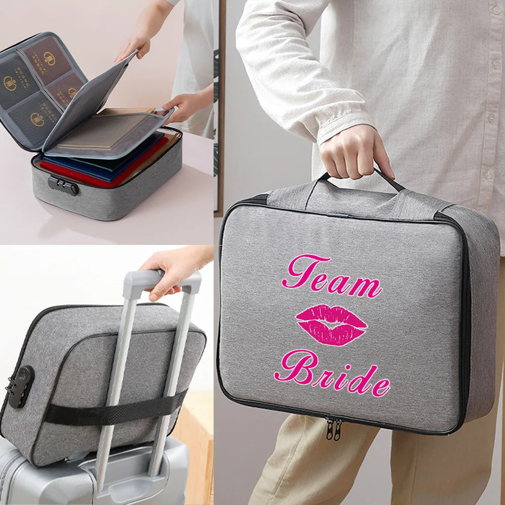 Large Lockable Organizer Folder Handbag