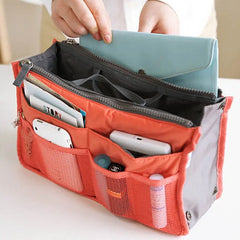 Nylon Travel Insert Organizer Handbag Purse Large liner Lady Makeup Cosmetic Bag