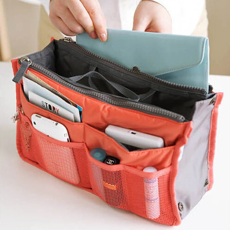 Nylon Travel Organizer Handbag Purse Cosmetic Bag