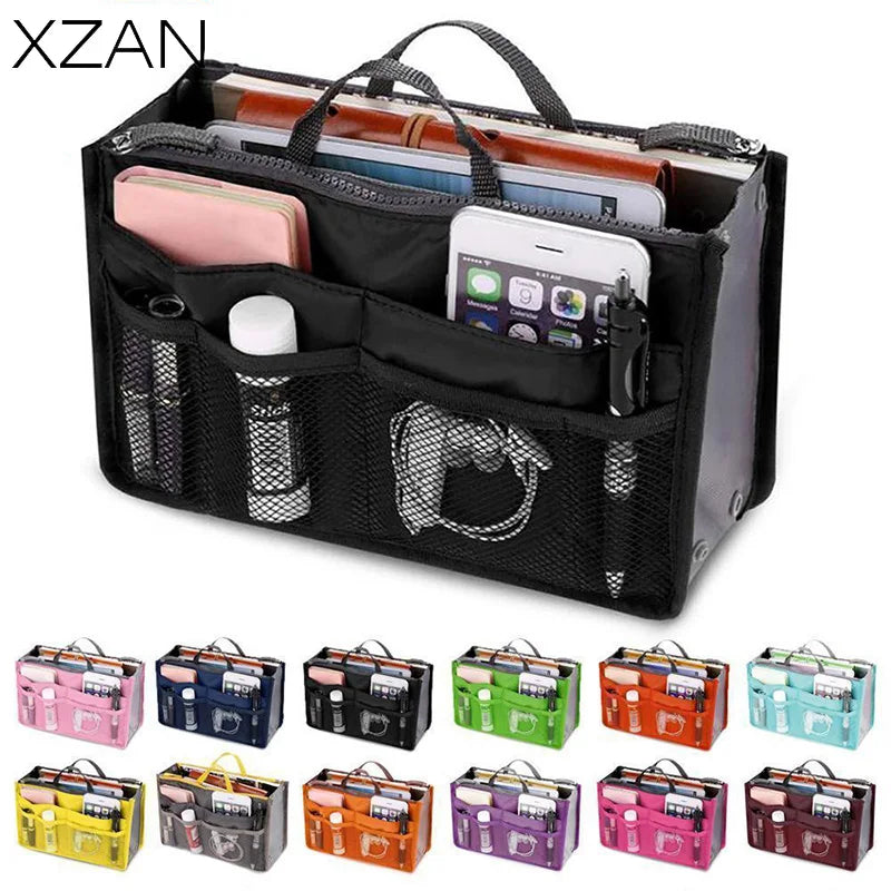 Nylon Travel Organizer Handbag Purse Cosmetic Bag