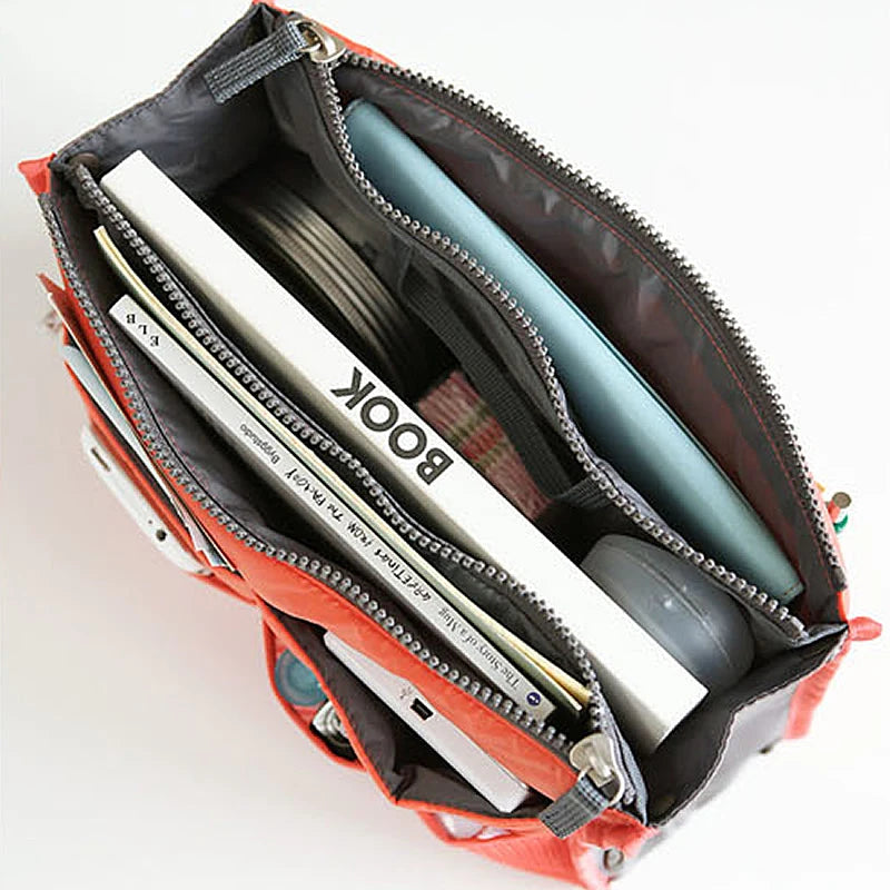 Nylon Travel Insert Organizer Handbag Purse Cosmetic Bag