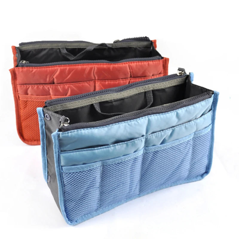 Nylon Travel Insert Organizer Handbag Purse Makeup Cosmetic Bag