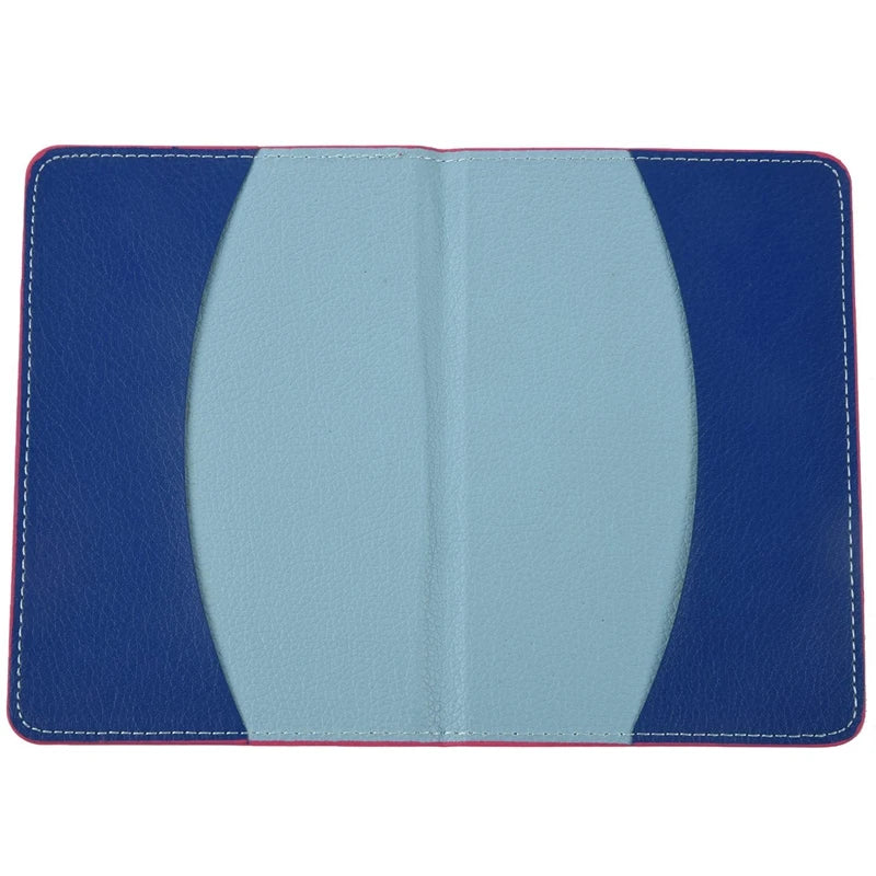 Leather Passport Holder-Rose Red