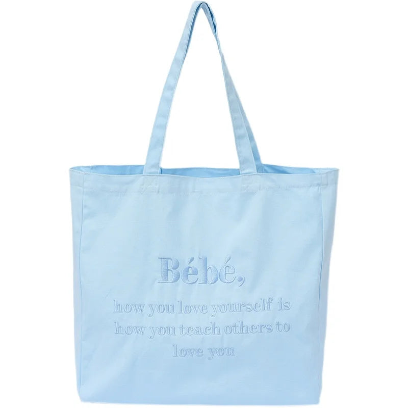 Canvas Shoulder Bag for College Students Class Lazy Style