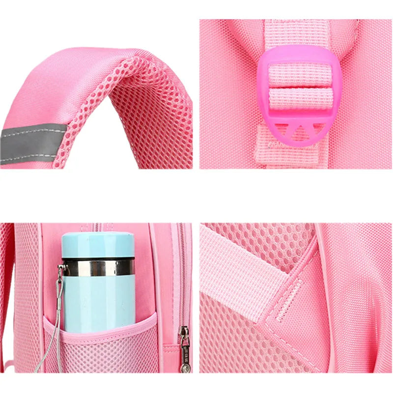 Orthopedic Backpack Girl School Bags Zipper Kid School Bag 2pcs/set