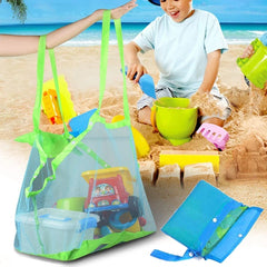 Foldable Kids Beach Mesh Bag Toys Storage Organizer