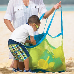 Beach Mesh Shoulder Bag Foldable Kids Toys Towel Bags Toy Storage