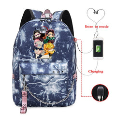 Demon Slayer Manga Backpack Sports Grocery Climbing Bag