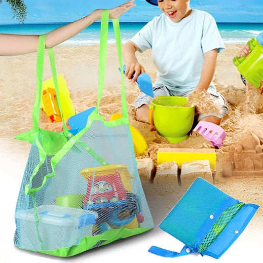 Kids Foldable Beach Bag Mesh Swimming Toy Storage Bag