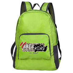 Leopard Print Folding Backpack for Hiking Travel Camping