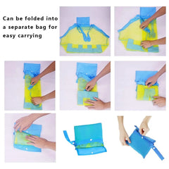 Portable Folding Beach Mesh Bag for Kids and Women