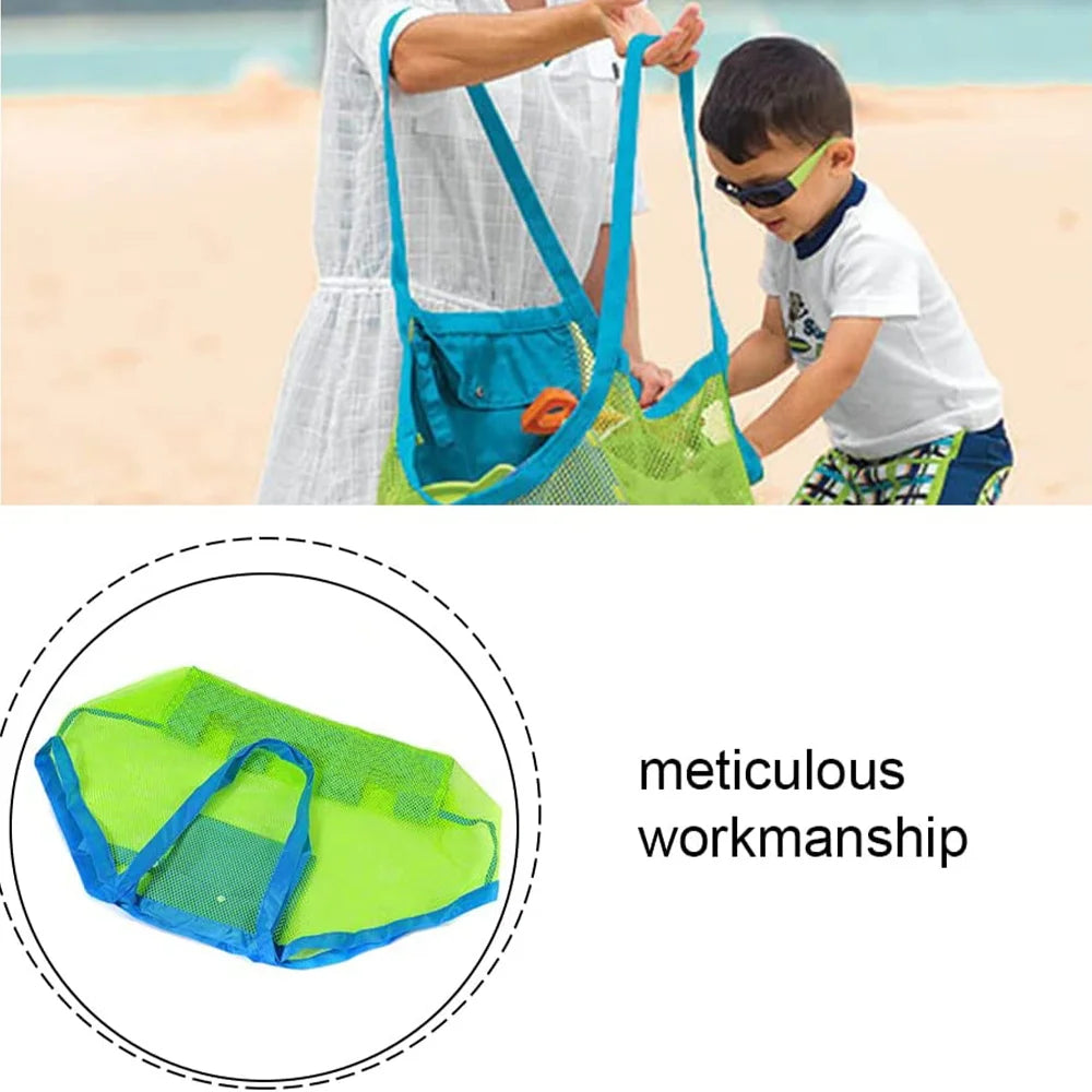 Portable Folding Beach Mesh Bag for Kids and Women