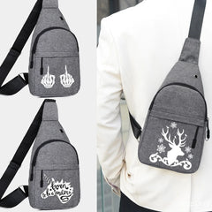 Canvas Crossbody Chest Pack Shoulder Bag
