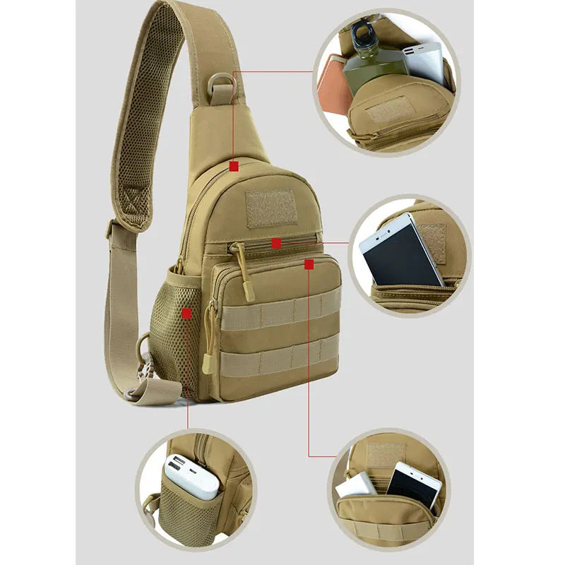 Camouflage Crossbody Bag Hiking Tactical Sling Bag