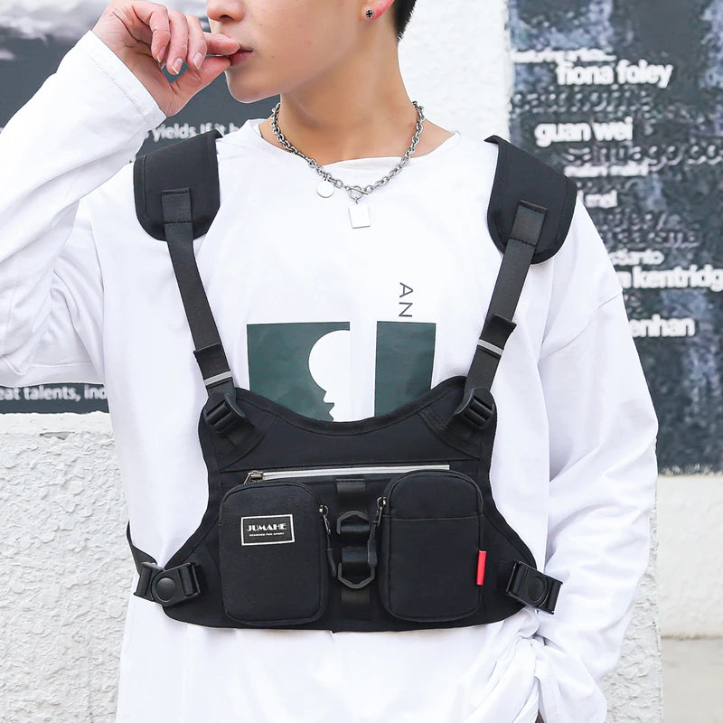 Tactical Chest Bag Phone Pack Unisex Hip Hop Vest Streetwear Bag