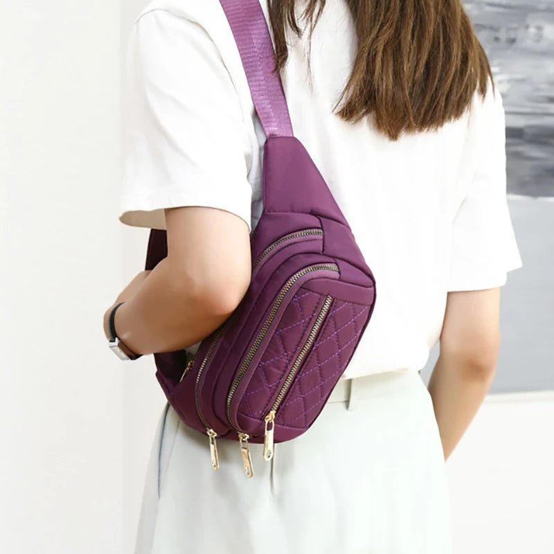 Women's Outdoor Waist Bag Zip Fanny Pack Phone Chest Bag