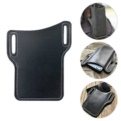 Men Leather Vertical Pockets Outdoor Phone Bag