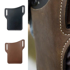 Men Leather Vertical Pockets Outdoor Phone Bag