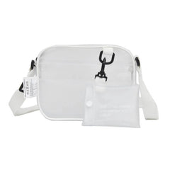 Solid Jelly Handbag for Women Transparent Diagonal Package