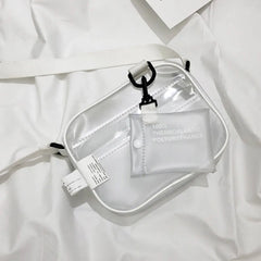 Solid Jelly Handbag for Women Transparent Diagonal Package