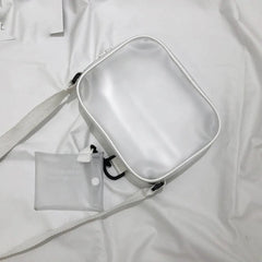 Solid Jelly Handbag for Women Transparent Diagonal Package