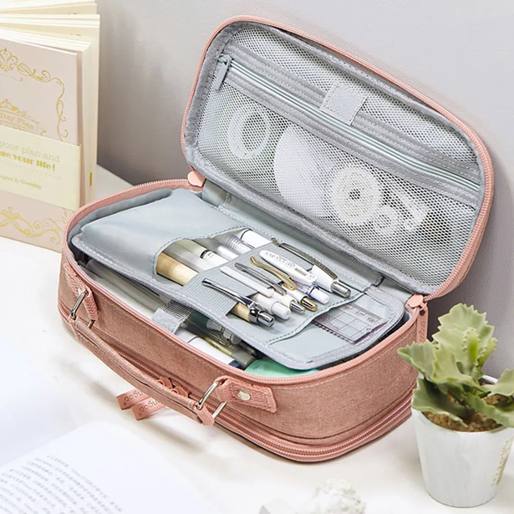 Shoulder Bags for Women Big Capacity Pencil Case Pen Pouch Holder Storage Bag