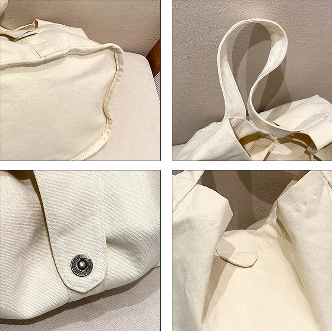 Oversized Female Casual Canvas Slouchy Shoulder Bag