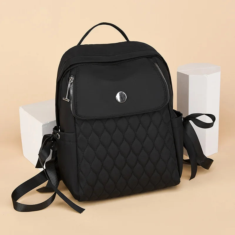 Oxford Backpack School Female Bags Solid Women Business Bags