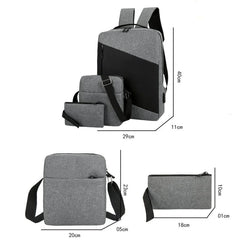 Waterproof Oxford Cloth Laptop Backpack with USB Charging