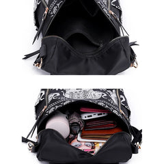 Elephant Print Travel Backpack Women School Bag Mochilas