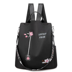 Chinese Style Embroidery Backpack Anti-theft Schoolbag