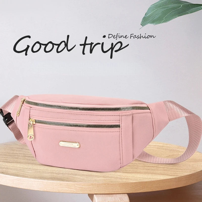 Women's Oxford Cloth Chest Messenger Bag Casual Fanny Pack