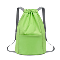 Oxford Drawstring Backpack School Gym Drawstring Bag & Shoe Pocket