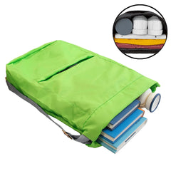 Oxford Drawstring Backpack School Gym Drawstring Bag & Shoe Pocket