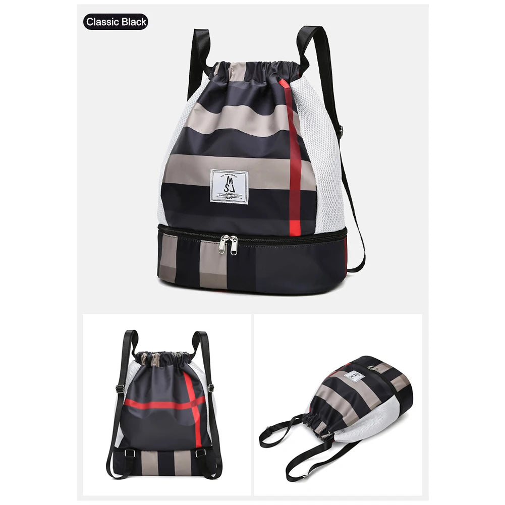 Fitness Bag with Shoe Compartment, Large Capacity