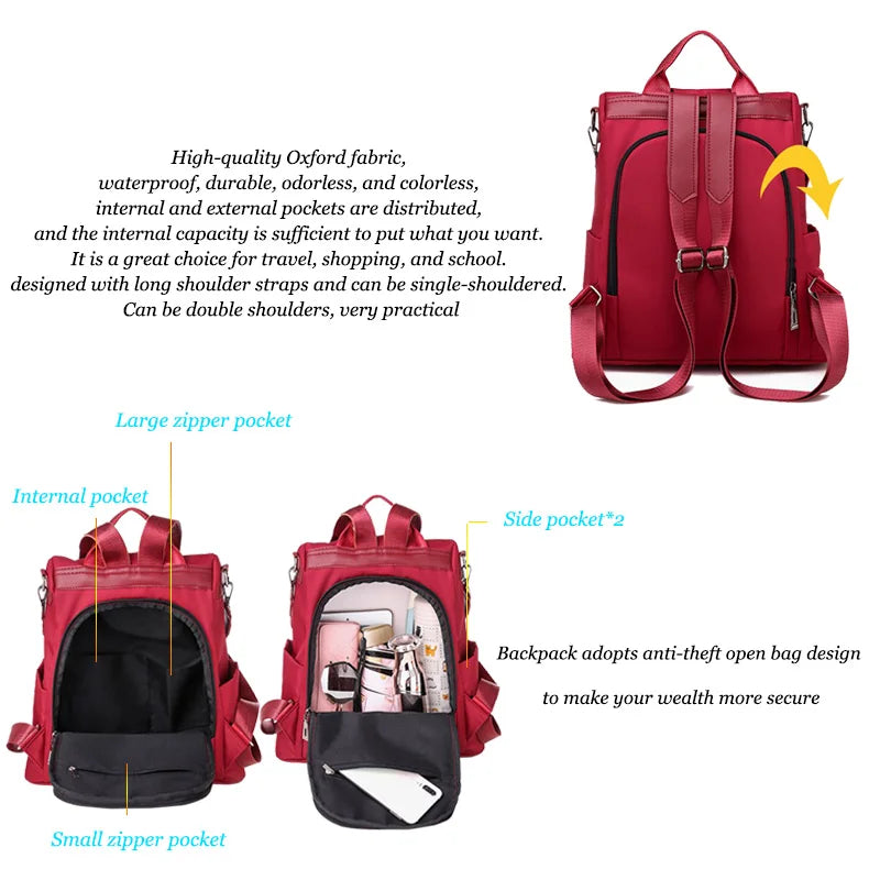 Oxford Ladies Backpacks Waterproof Women Bags Female Laptop Shoulder Backpack