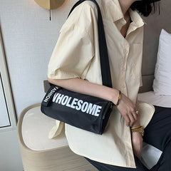 Oxford Round Small Bag Women's Crossbody Shoulder Bag Letter Messenger Bag