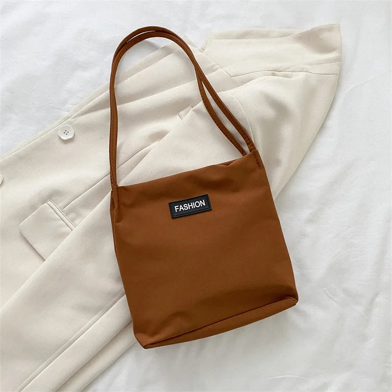 Oxford Shoulder Bag Large Capacity Shopping Handbag Girls Storage Foldable Tote