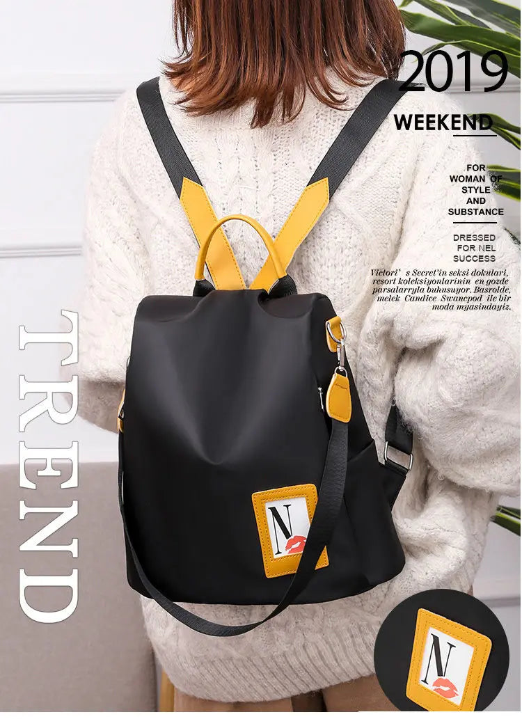 Oxford Waterproof Women's Backpack Large Capacity Travel Laptop Bag