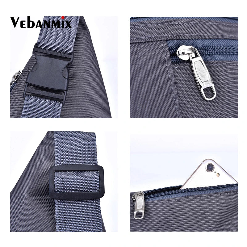 Oxford Waterproof Waist Pack for Men Women Fanny Pack Style Bum Bag