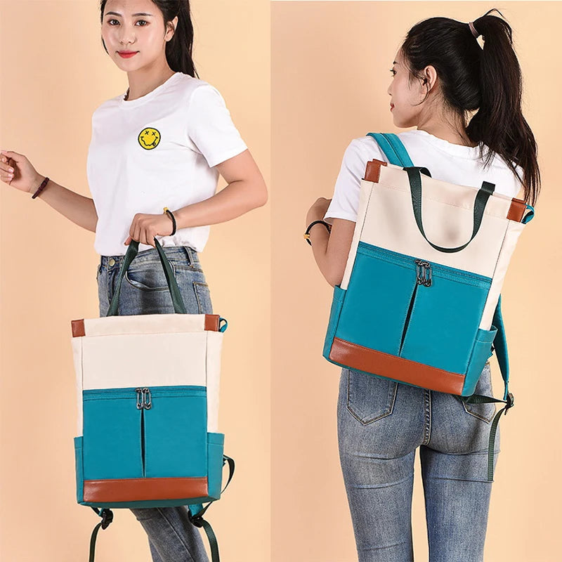 Oxford Women Backpack Laptop Large Capacity Shoulder Bag