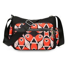 Canvas Diagonal Shoulder Bag for Women, Large Capacity, Multi-Layer