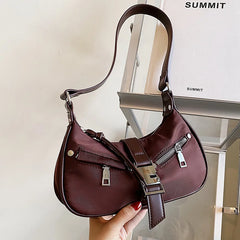 Oxford Women's Shoulder Bag Half Moon Handbag Y2K Tote Purse