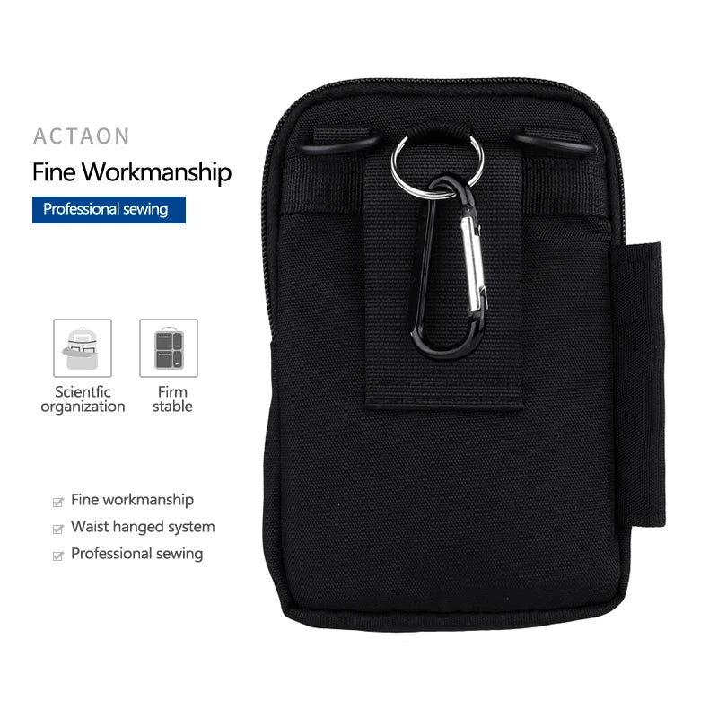 Vertical Waterproof Belt Bag for Men